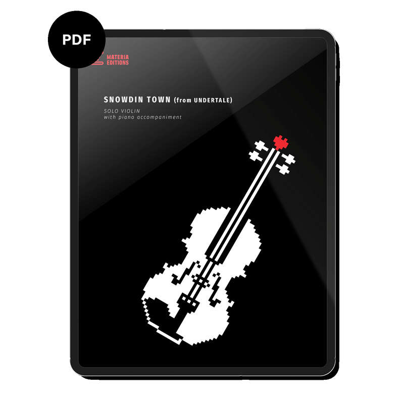 Snowdin Town (Easy Version) (from UNDERTALE) (for Solo Violin with Piano Accompaniment) Digital Sheet Music