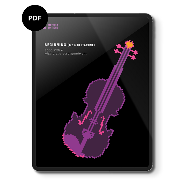 Beginning (from DELTARUNE) (for Solo Viola with Piano Accompaniment) Digital Sheet Music