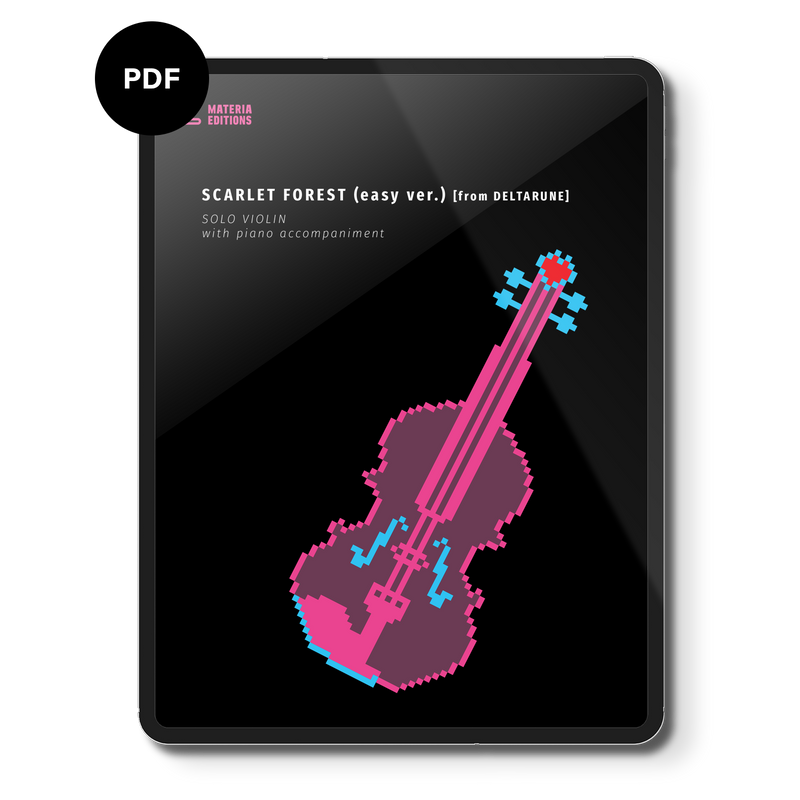 Scarlet Forest (easy ver.) (from DELTARUNE) (for Solo Violin with Piano Accompaniment) Digital Sheet Music